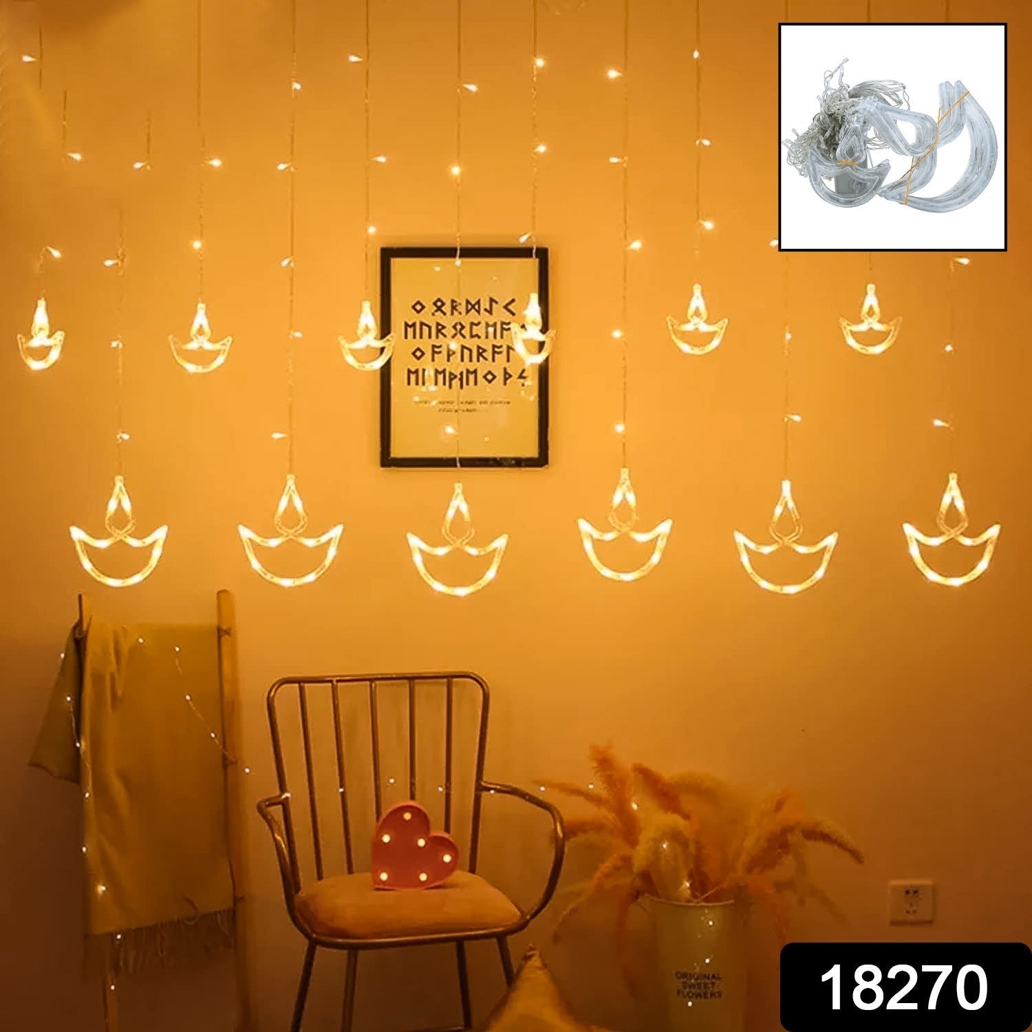 Diya Curtain String Lights Diya Curtain String Lights